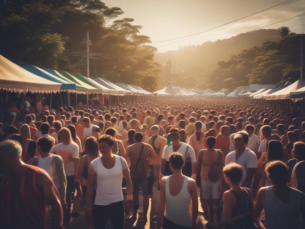 realistic high resolution of a local festival in Angra dos