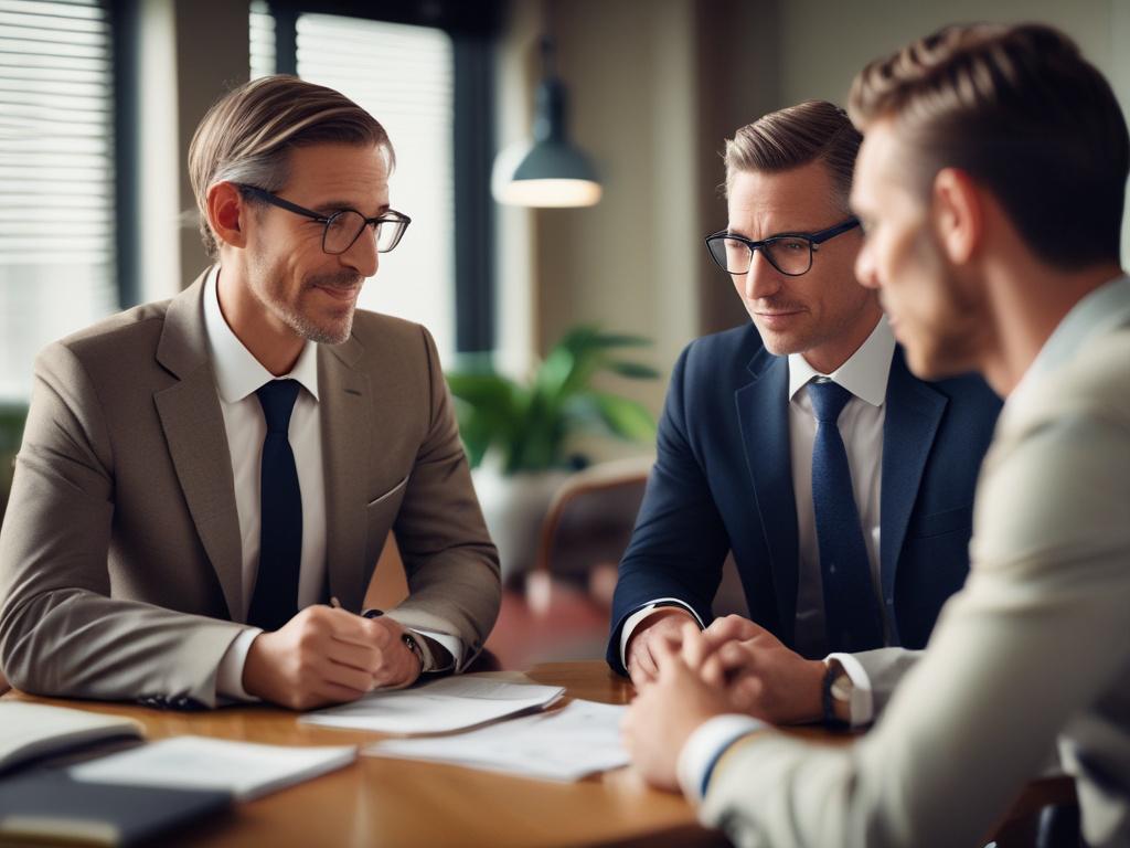 close up shot of a confident financial advisor discussing life