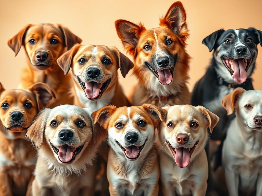 A heartwarming montage of different pets that have been rescued, showcasing their transformations from sad to happy. The background should be soft and warm, symbolizing hope and love. Each pet should appear vibrant and healthy, reflecting the positive outcomes of the rescue efforts.