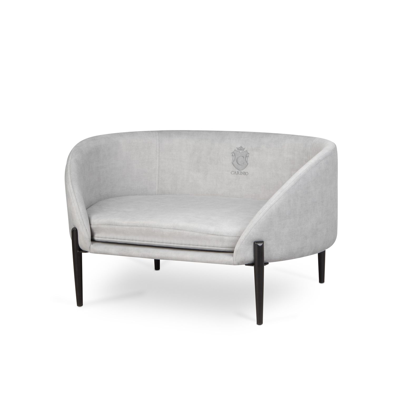 Cama Oval para perros y gatos en gris claro