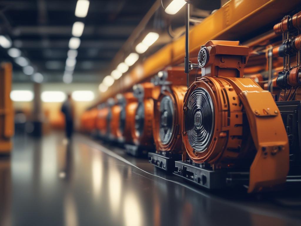 A hyper-realistic close-up shot of a Bitcoin miner working in a modern mining facility, with gleaming machinery in the background. The scene conveys a sense of purpose and innovation, symbolizing the connection between cryptocurrency mining and animal welfare. The lighting is warm and inviting, highlighting the miner's focused expression as they work. The overall color scheme should harmonize with the primary color #CFB07C.