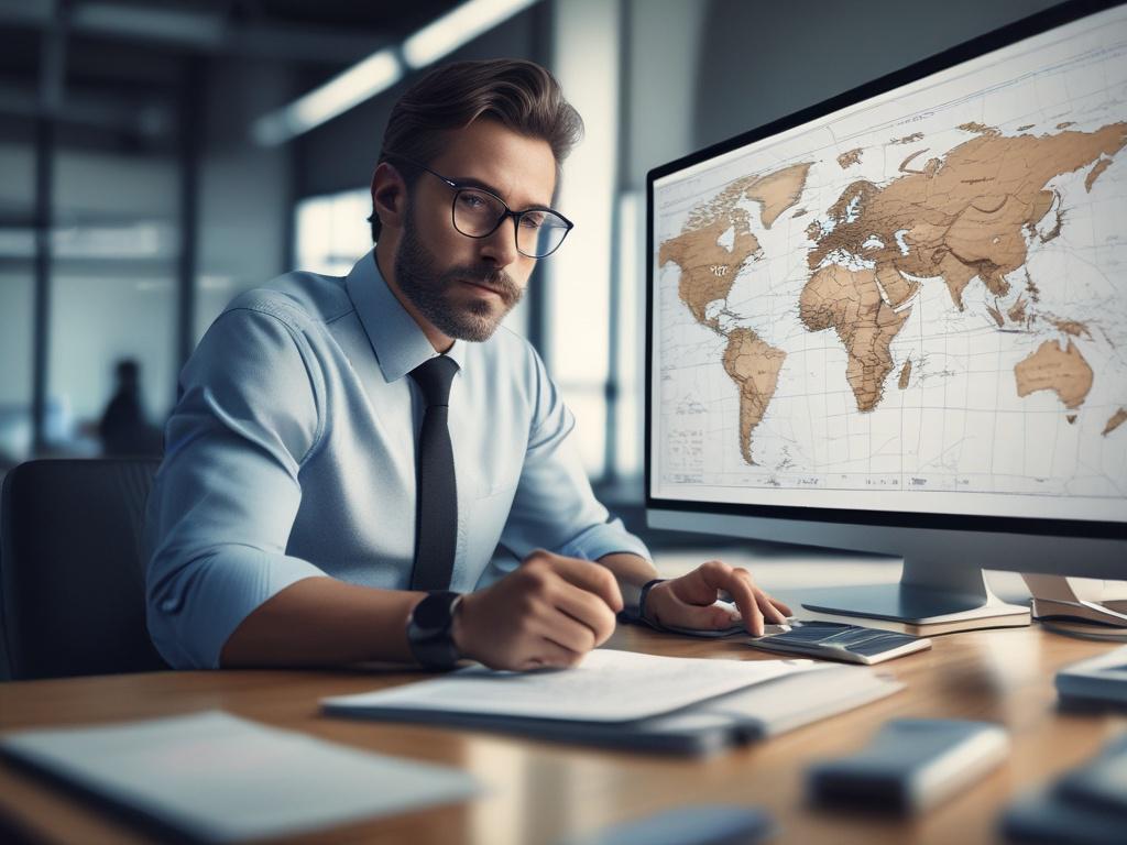 A close up shot of a professional logistics expert in