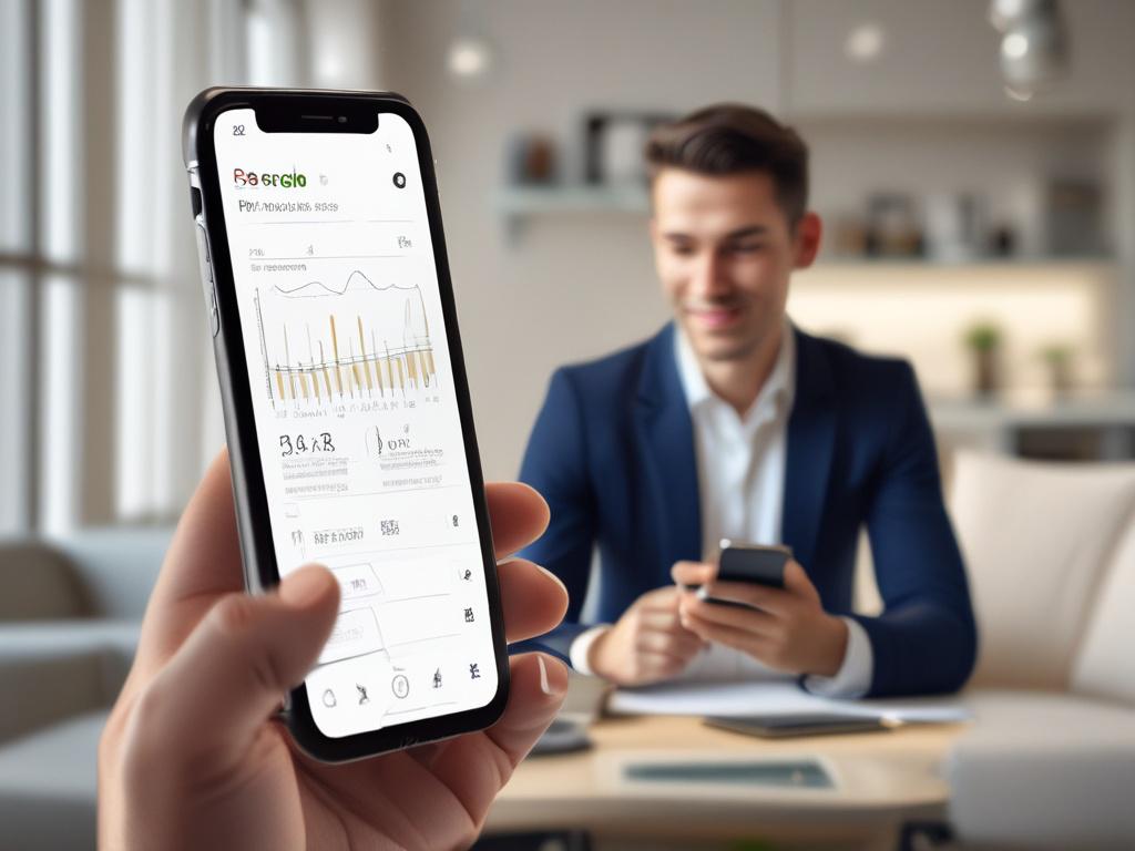 A close up shot of a person reviewing investment performance