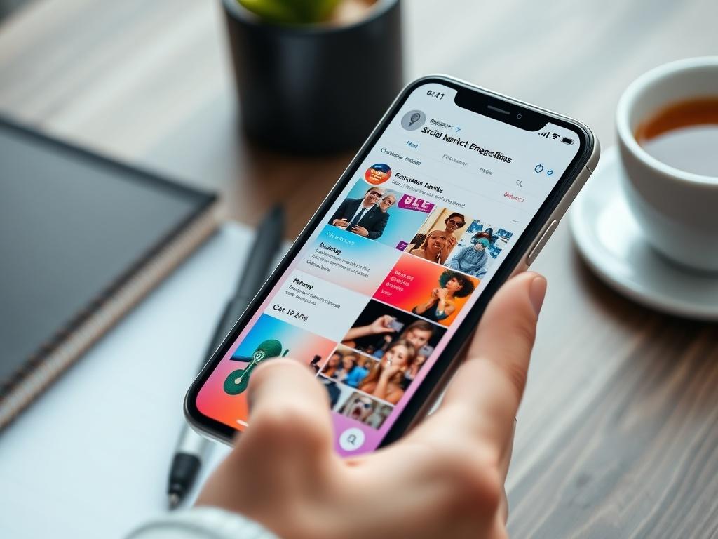 A close up image of a smartphone displaying a vibrant