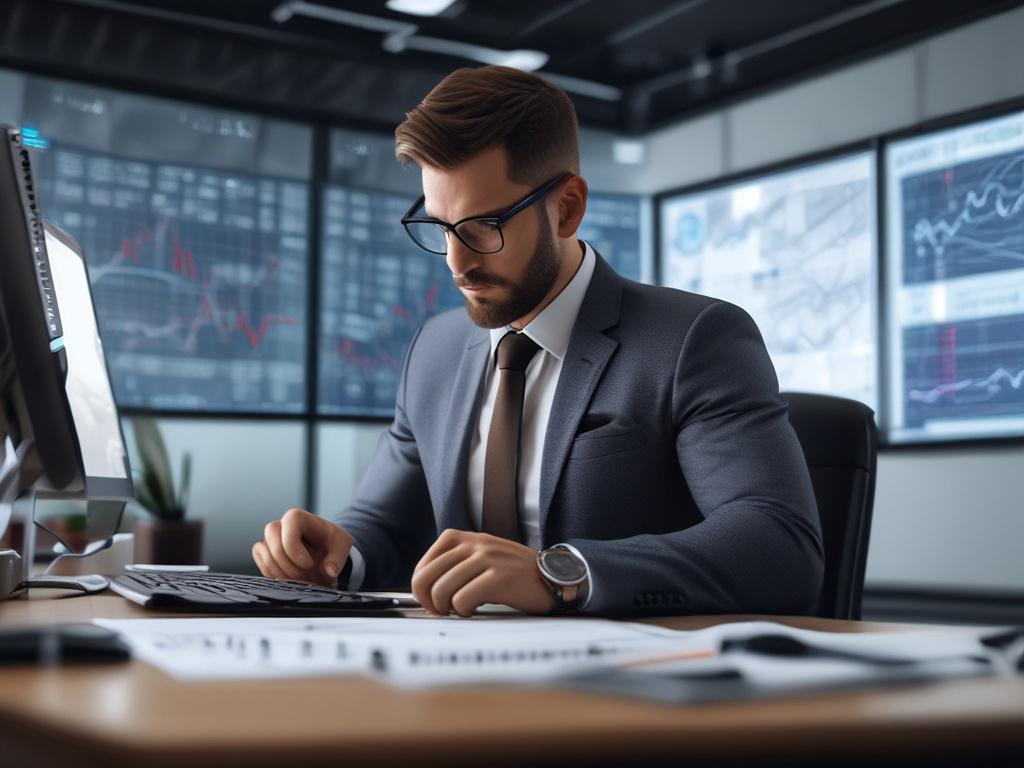 A close up shot of a business strategist in a