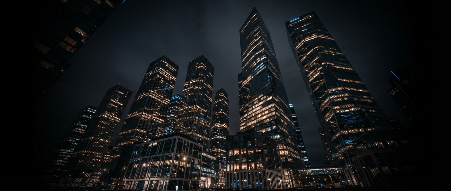 Modern architectural towers representing organizational growth and enterprise
