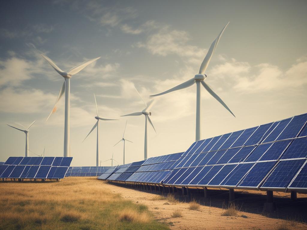 solar panels, wind turbines, renewable energy, efficient design