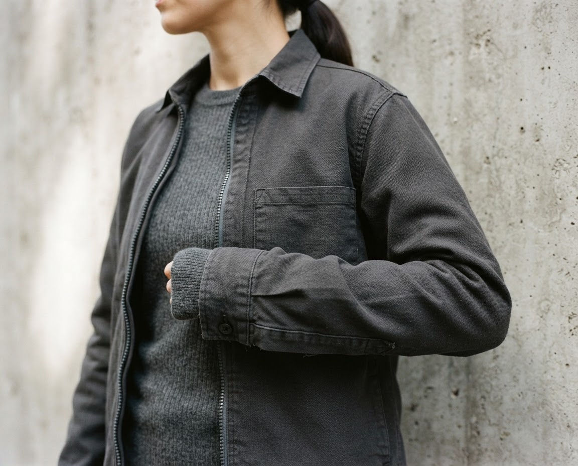 Tactile close-up of layered matte cotton and soft knit fabric