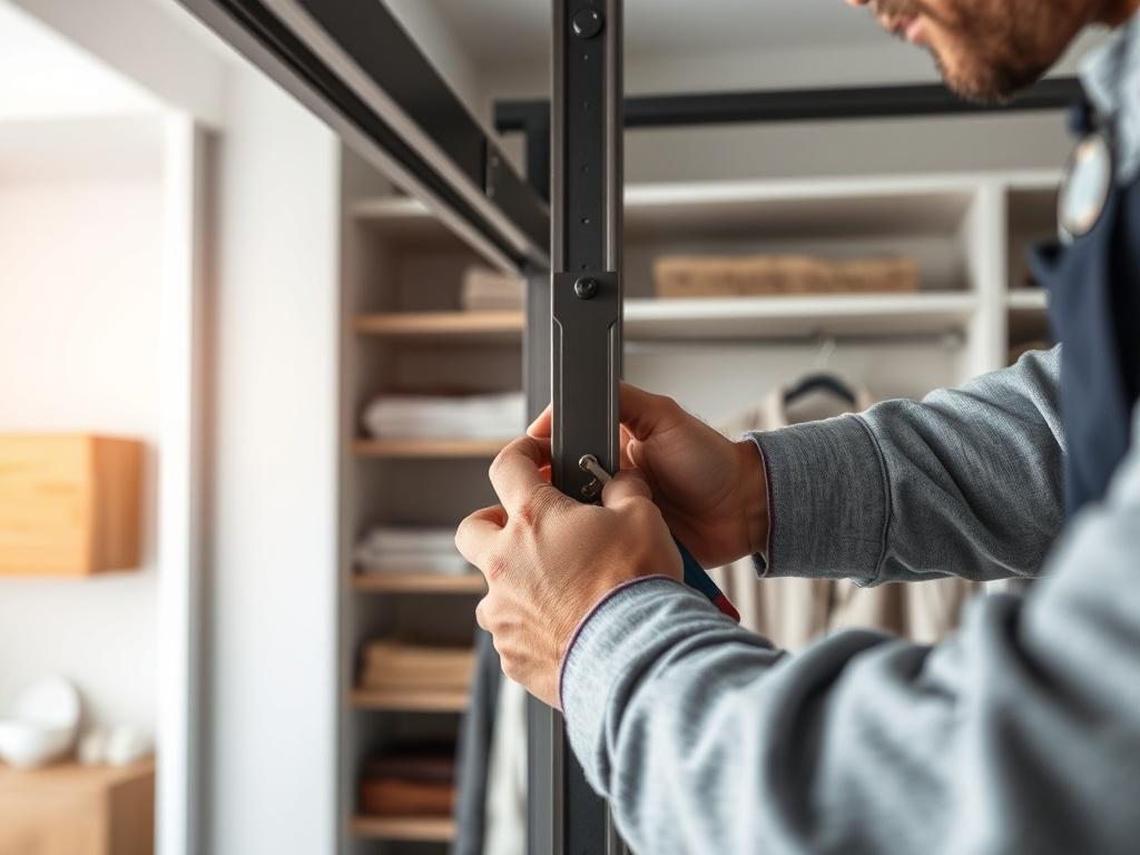 A close up view of a technician expertly repairing a