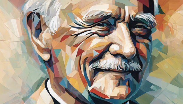 Abstract portrait of Carl Jung