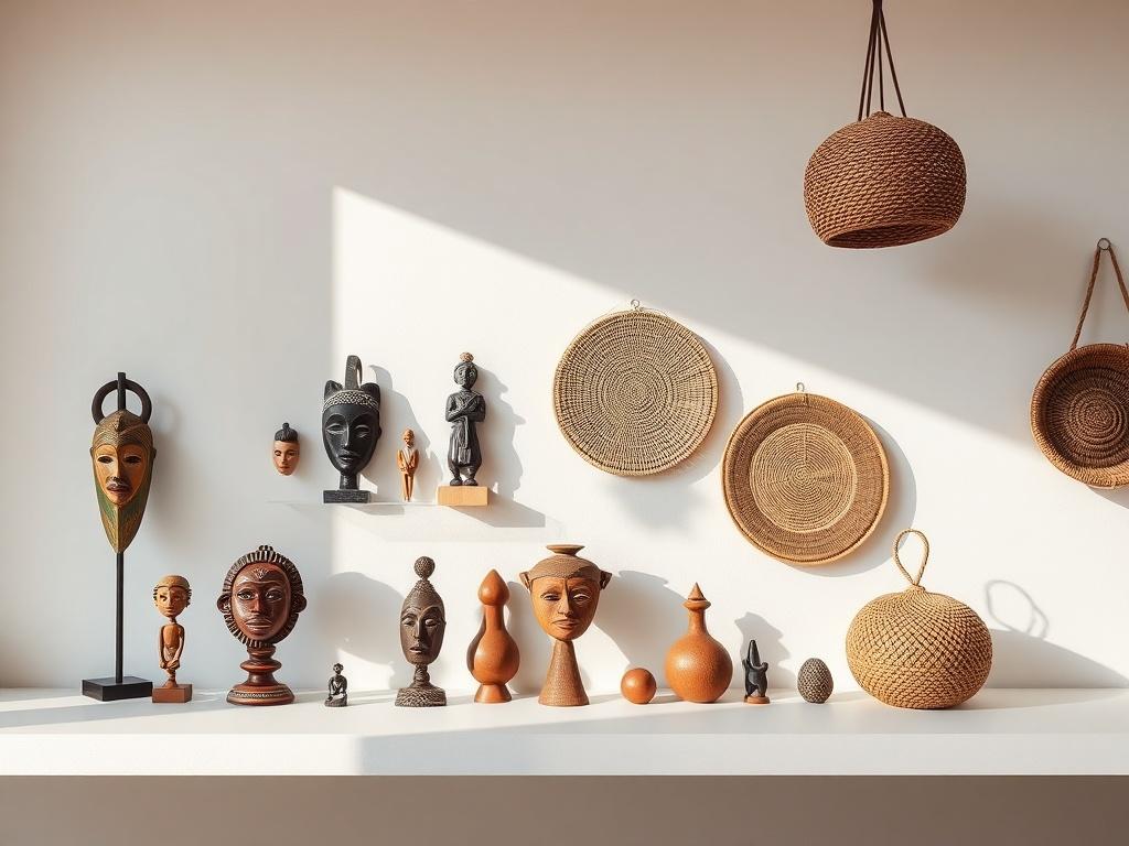 A realistic high resolution image of various handcrafted South Sudanese