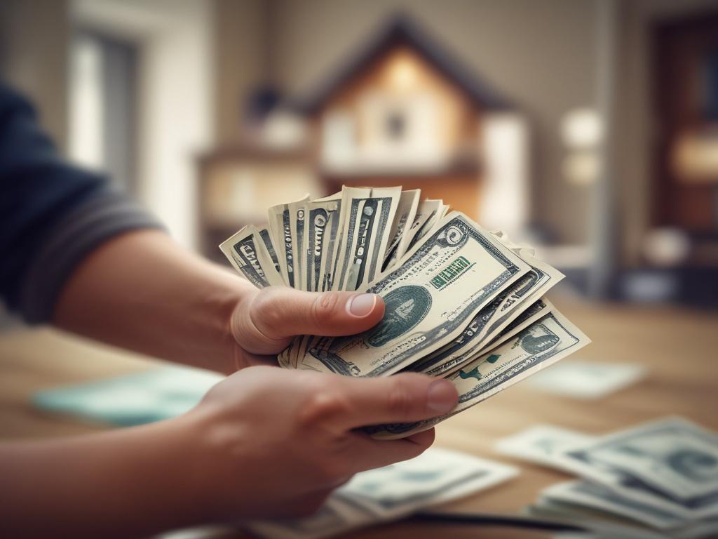 A close up shot of a person holding a stack