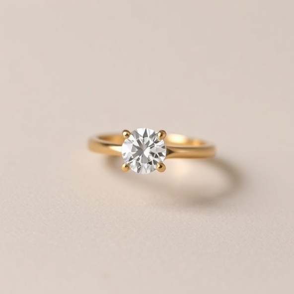 Solitaire Diamond Ring - View 1