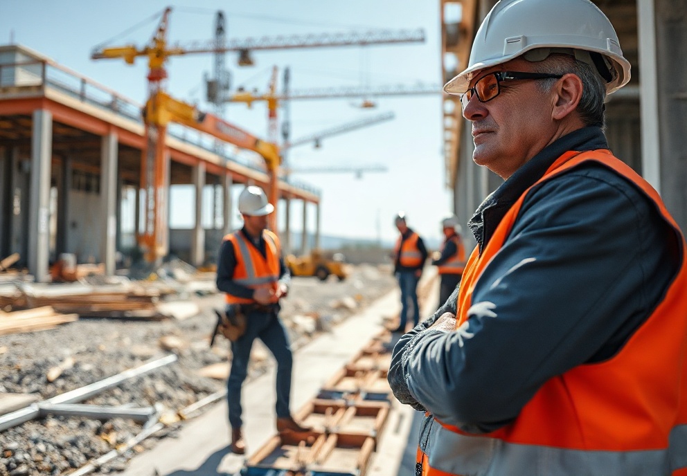 Recurso preventivo supervisando en obra