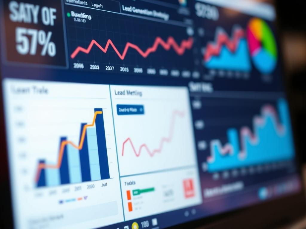 A hyper realistic close up shot of a digital marketing