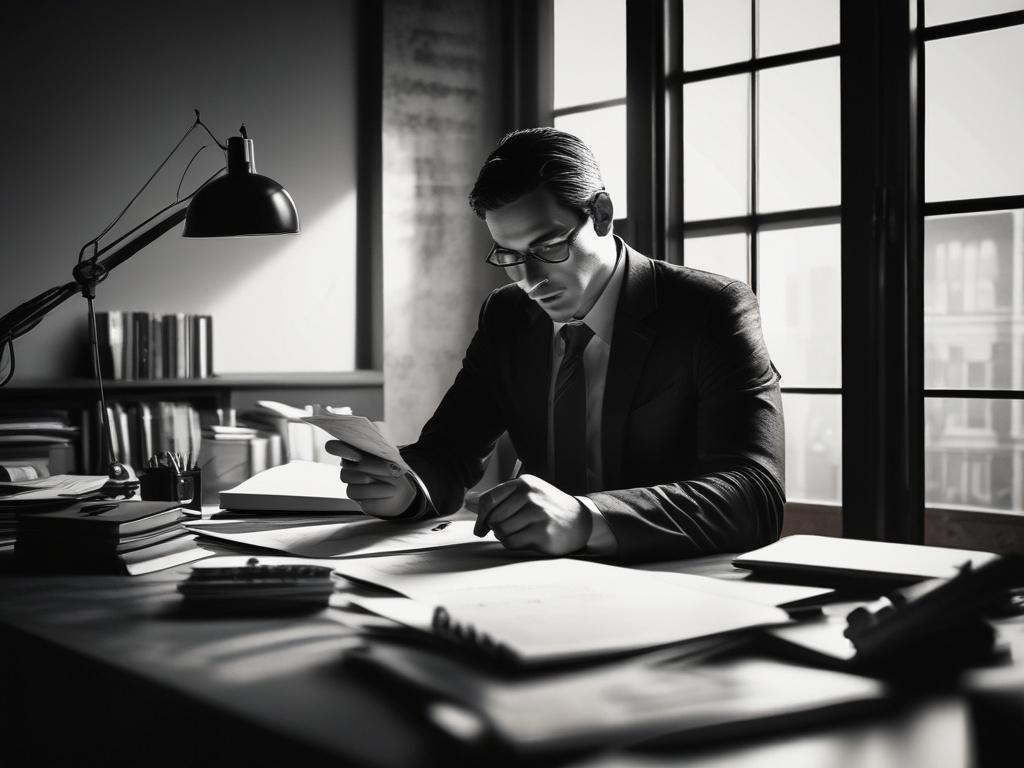 a realistic high resolution of a person calculating savings at