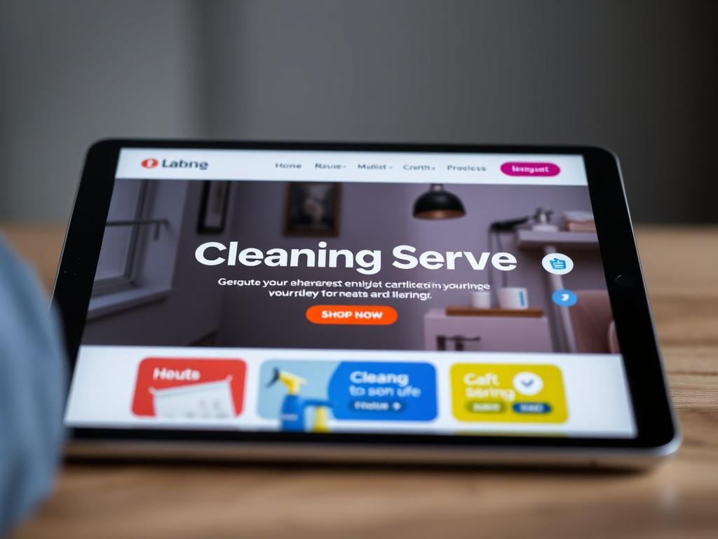 A hyper realistic close up of a modern cleaning service