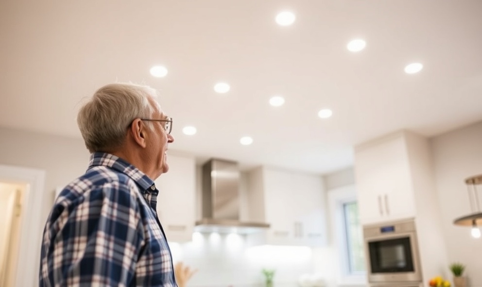 Modern LED ceiling lights installation