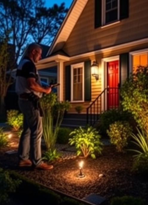 Landscape lighting installation