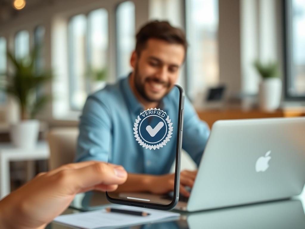 A hyper realistic close up of a smartphone displaying a