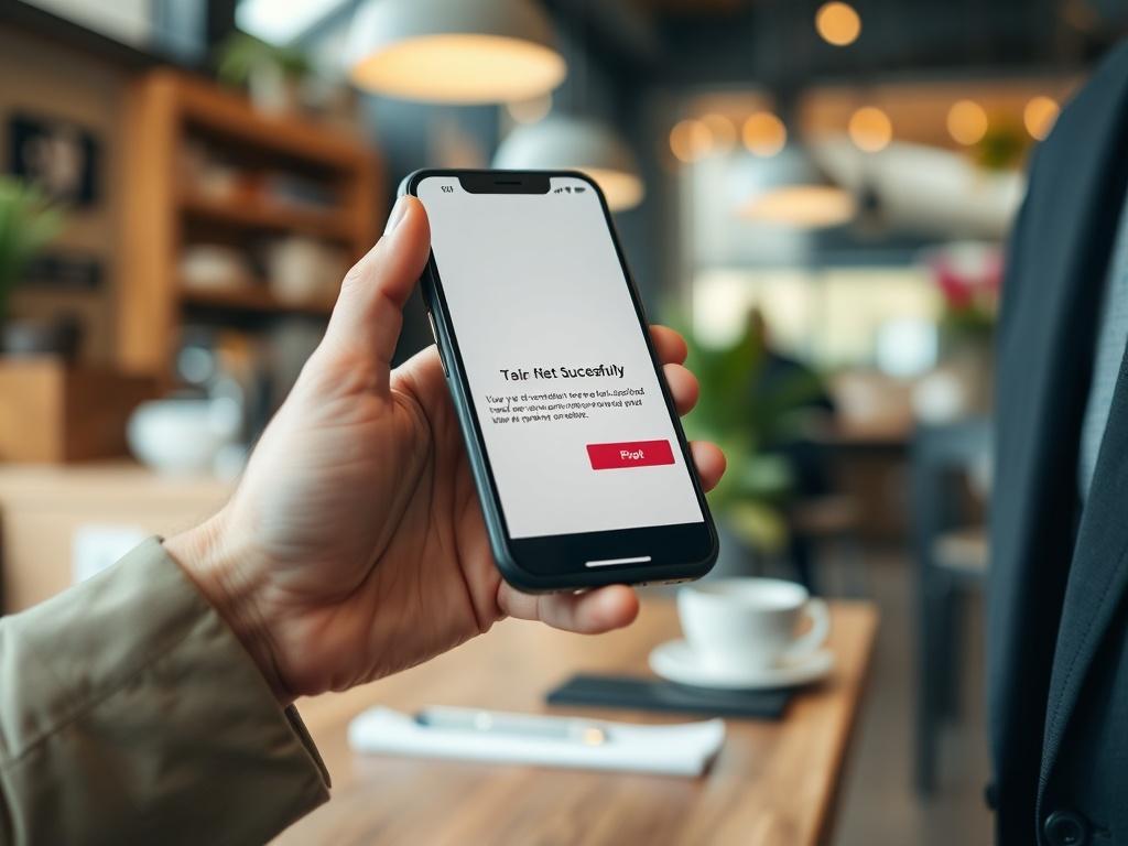 A close up shot of a notification alert on a