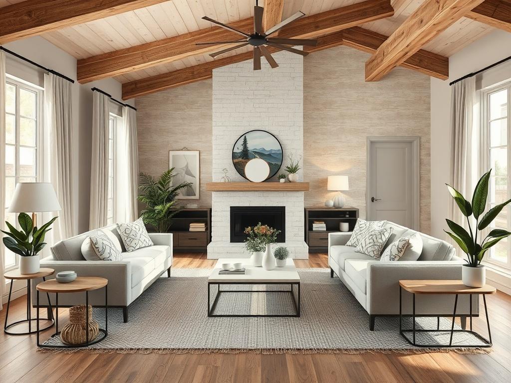 A realistic high resolution image of a beautifully renovated living