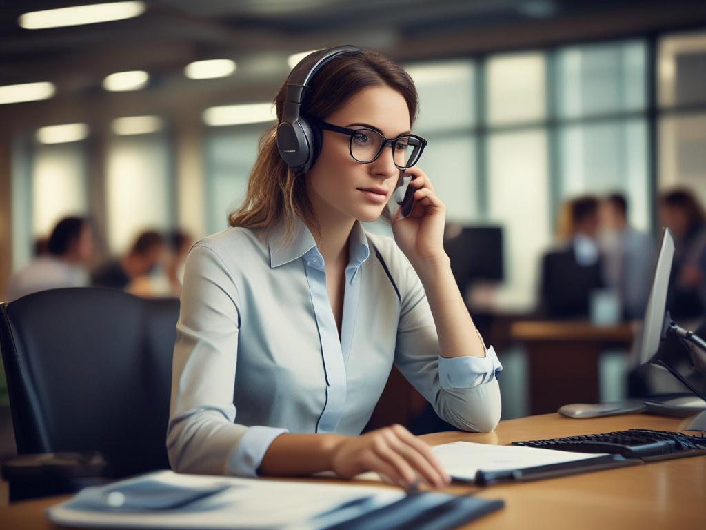 Close up shot of a focused appointment setter making calls