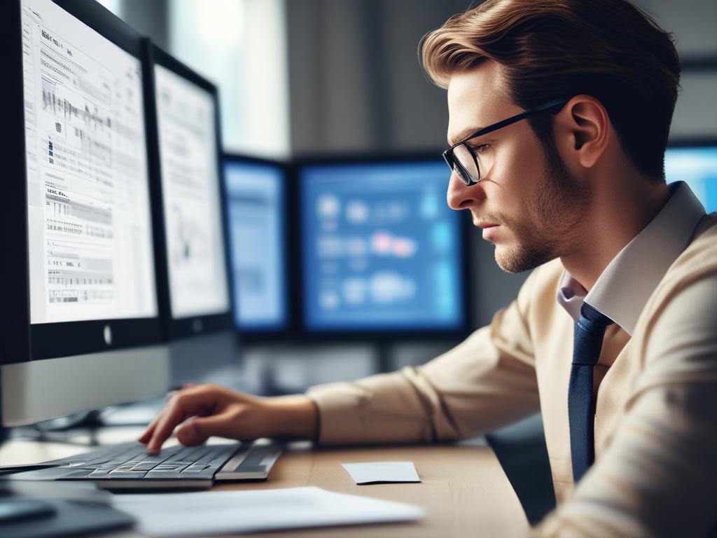 Close up shot of a lead generation specialist analyzing data