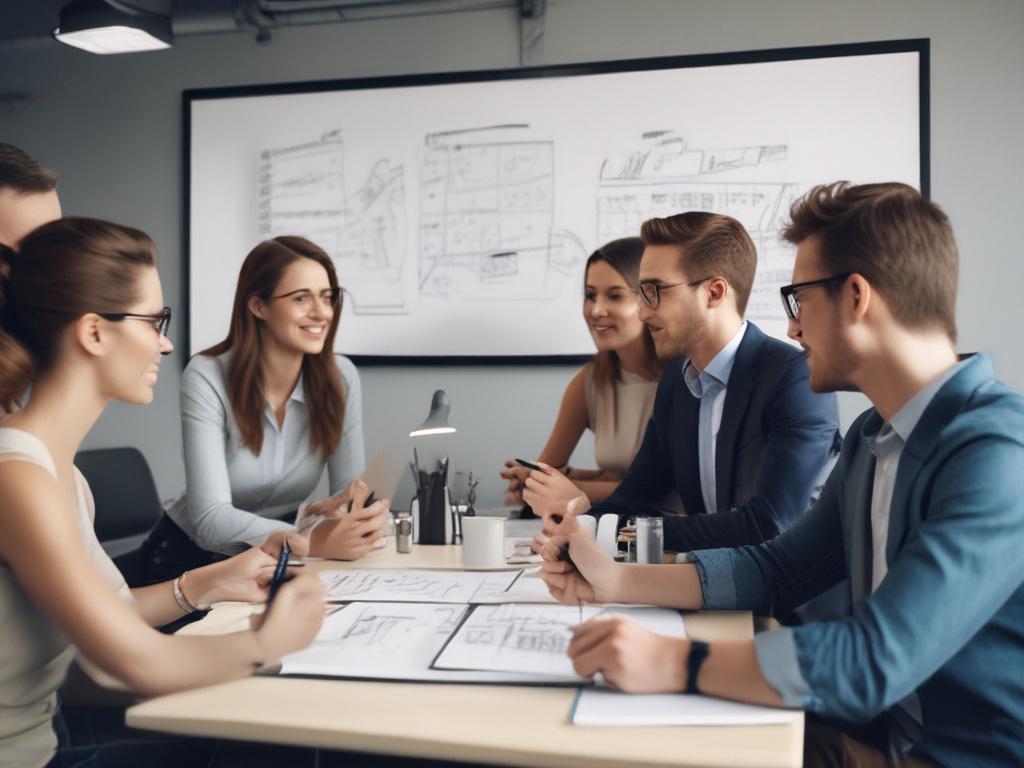 a close up of a team brainstorming lead generation ideas