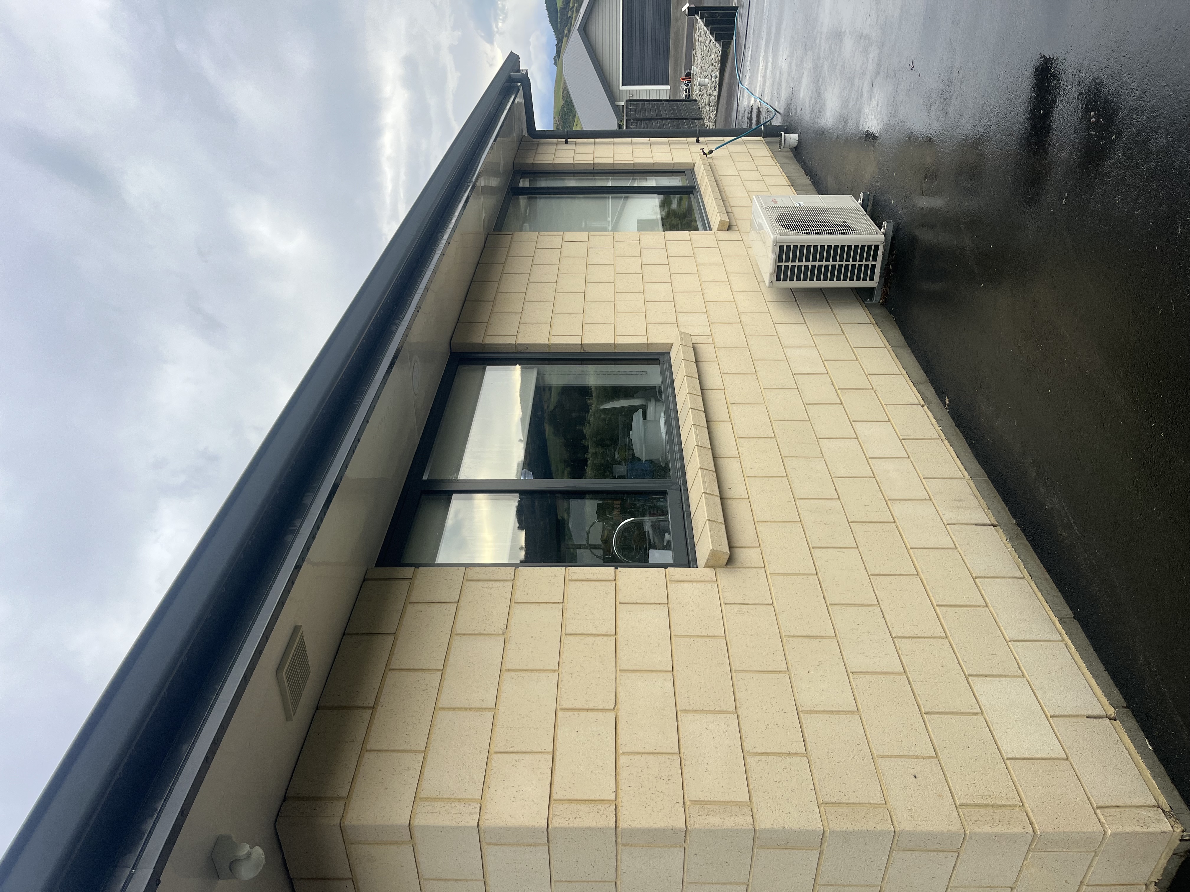 Professional exterior cleaning completed result