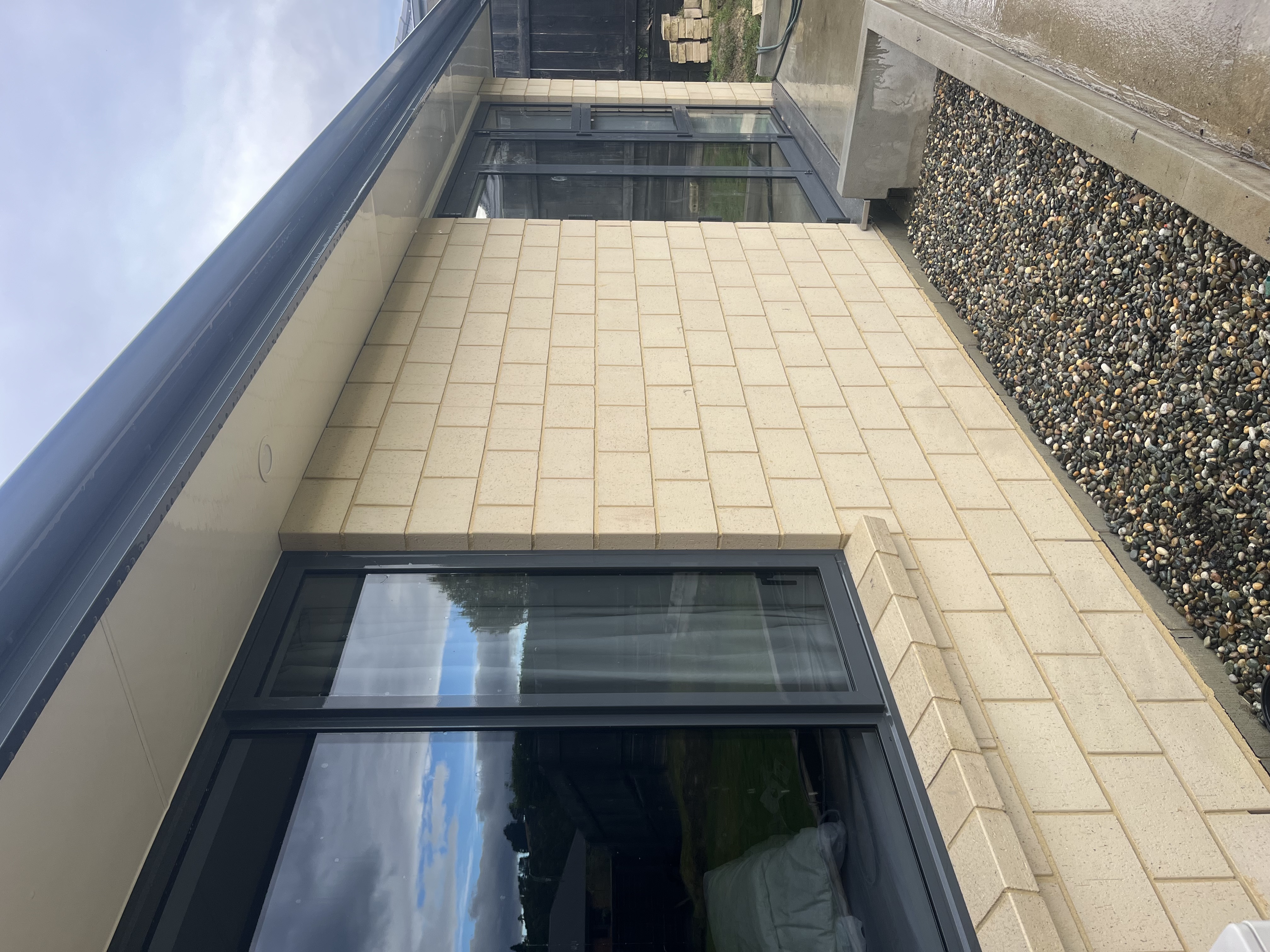 Professional exterior cleaning completed result