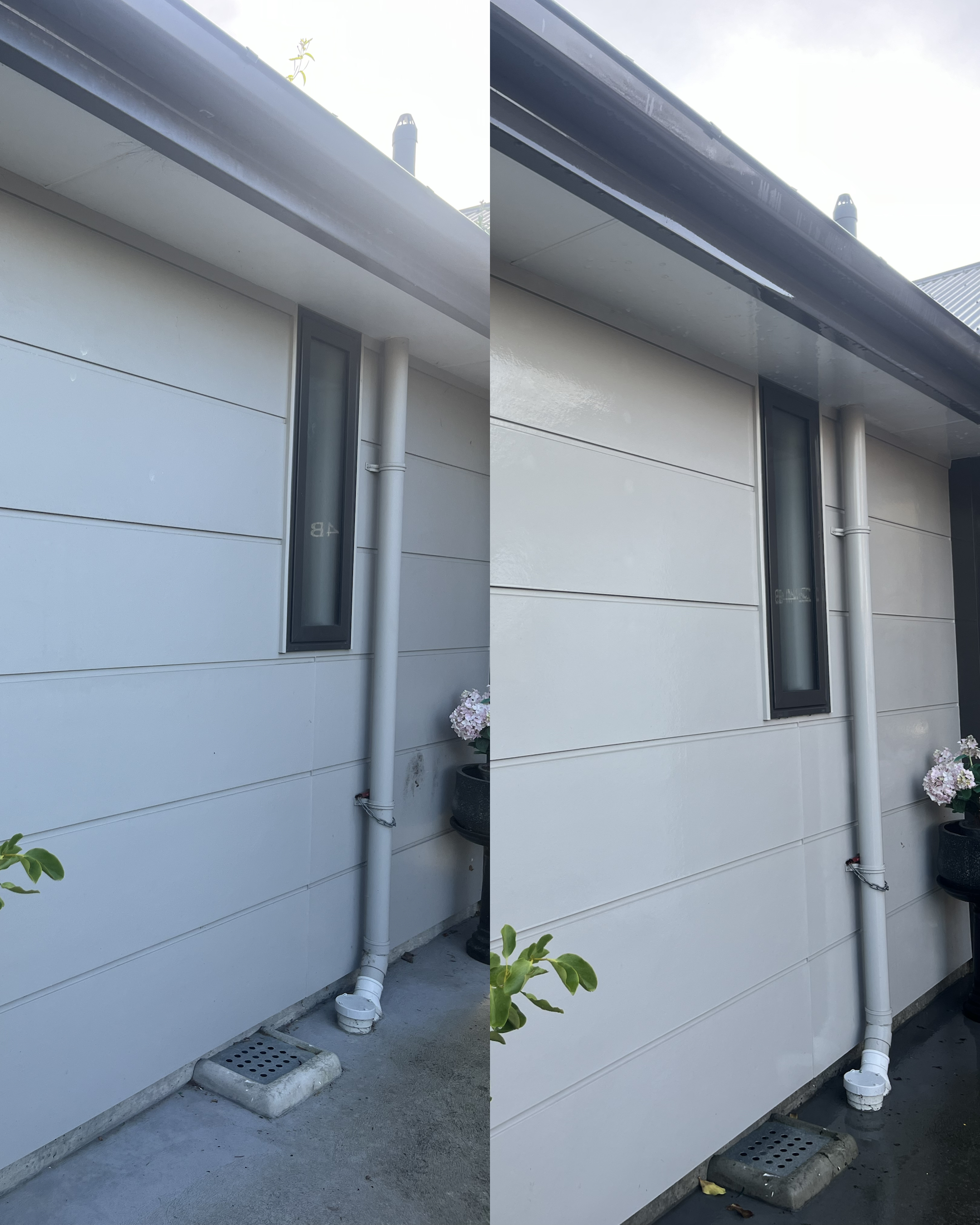 Deck cleaning transformation - before and after
