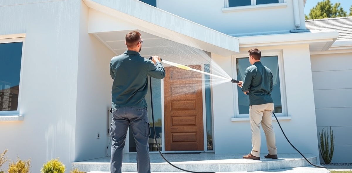 Professional exterior house washing