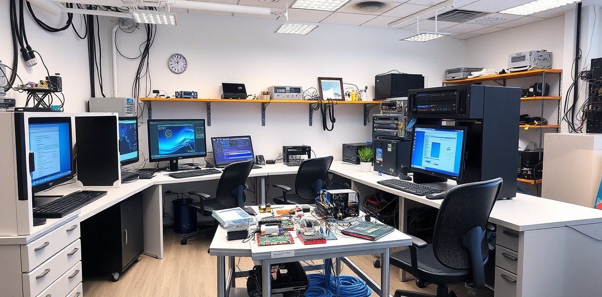 Innovation lab with electronics