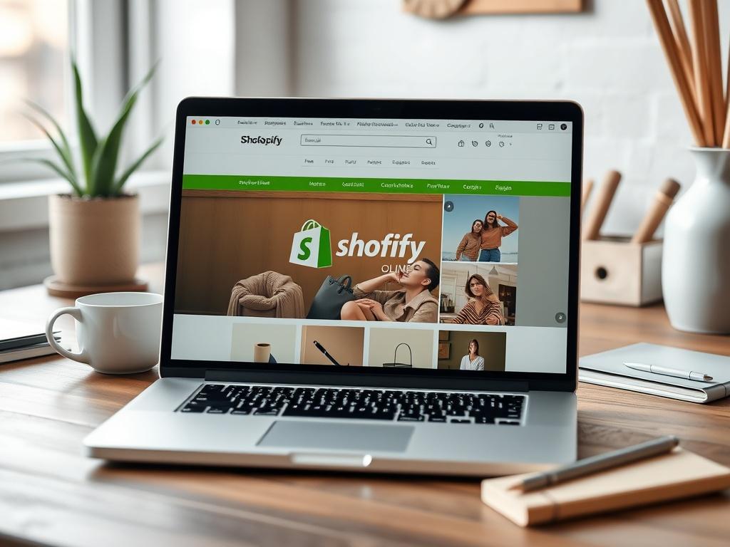 A close up image of a beautifully designed Shopify online