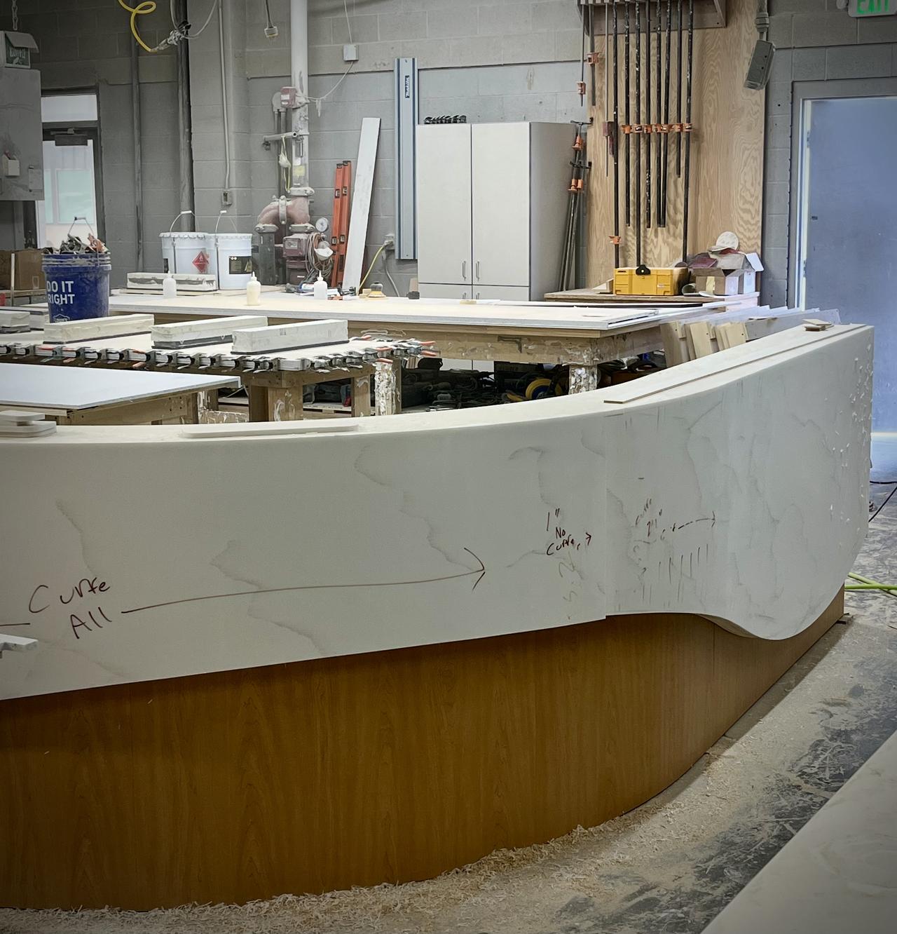 Custom stone masonry and fabrication workshop