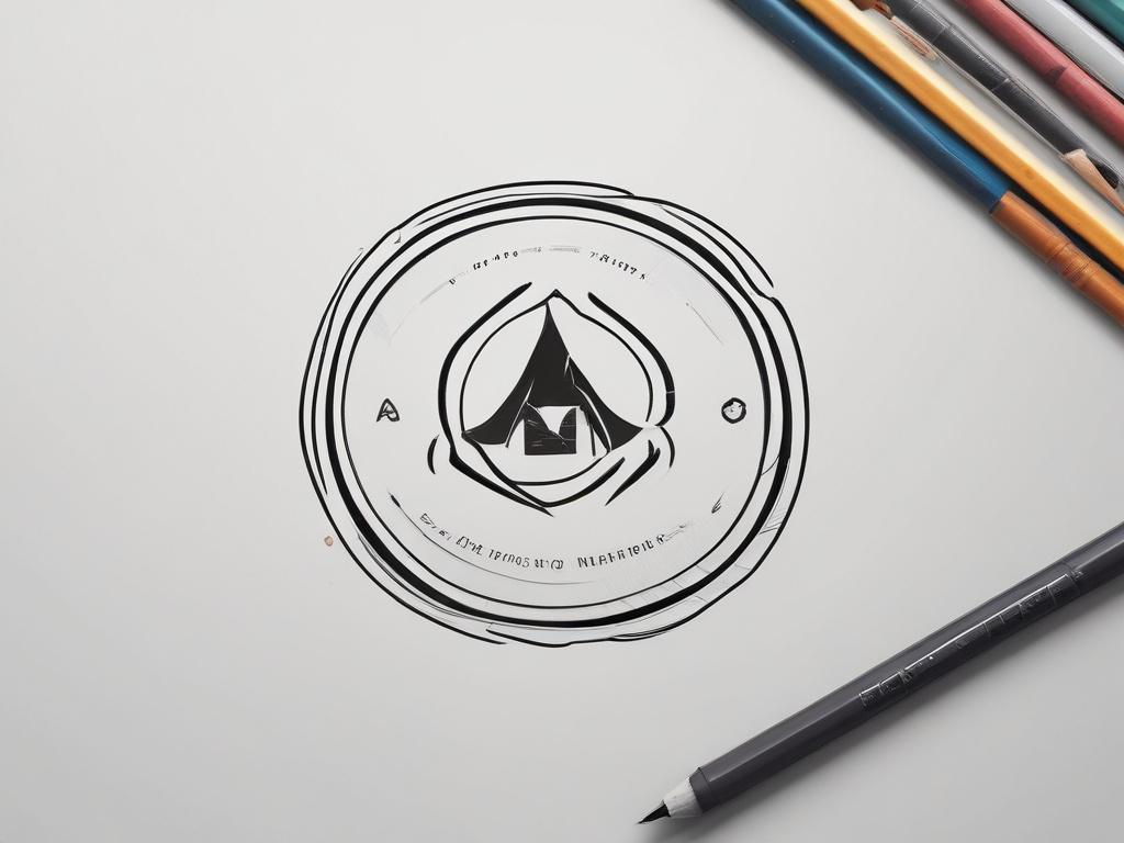 An aesthetically pleasing logo design process, showcasing sketches and digital