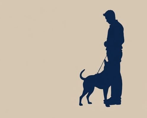 Professional dog handler with K9