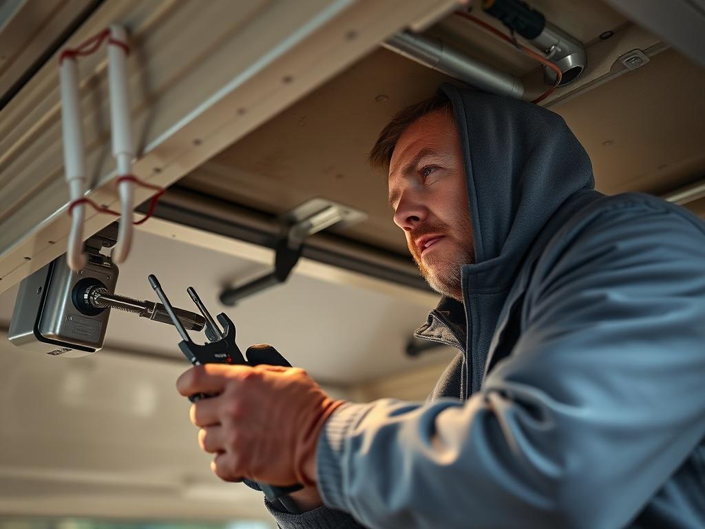 A close up shot of a technician inspecting the underside