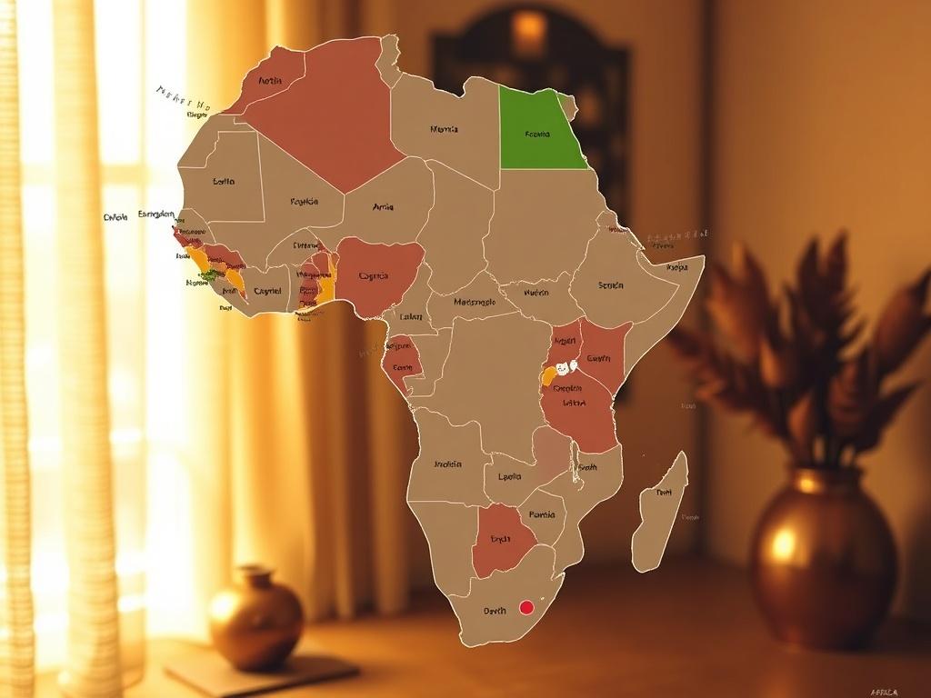 **AI Image Generation Prompt:**

Create a realistic high-resolution photo that encapsulates the essence of the blog titled "How Many Countries are in Africa? Their Capitals, Region, and Development." Focus on portraying a detailed, visually engaging map of Africa, highlighting the **54 countries** along with their capitals in a clear and simple manner.

**Composition:** The image should maintain a balanced yet straightforward composition. The focal point is a large, intricately designed map of Africa that s