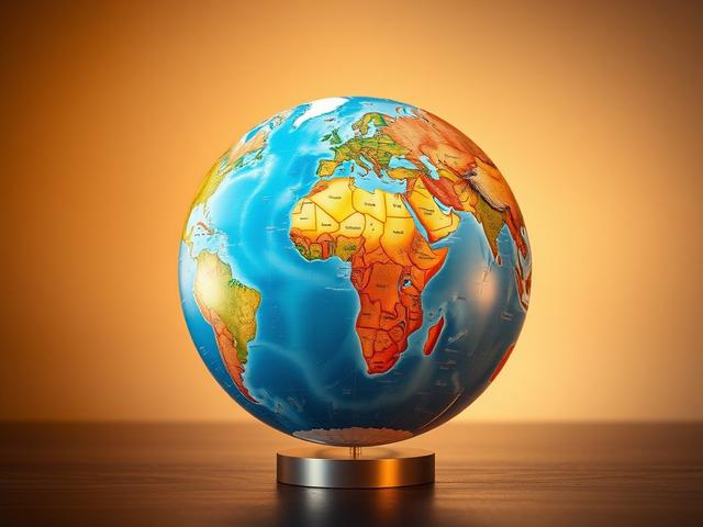 **AI Image Generation Prompt:**

Create a realistic, high-resolution photo that captures the essence of "The Continents of the World." The focal point should be a beautifully detailed globe prominently displayed in the center of the composition. The globe should vividly illustrate all seven continents—Asia, Africa, North America, South America, Antarctica, Europe, and Australia—with their unique geographic features, such as mountain ranges, rivers, and key landmarks.

In the background, softly lit and seren