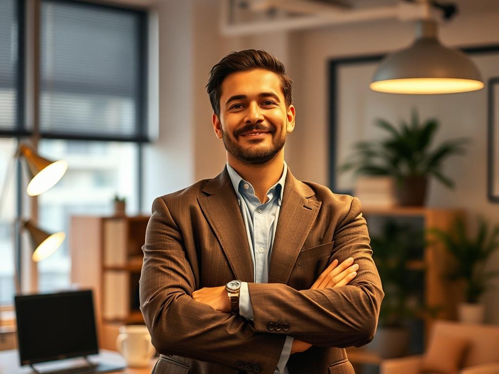 **AI Image Generation Prompt:**

Create a realistic high-resolution photo that captures the essence of empowerment through the exploration of responsibility, fulfillment, and success. The image should portray a strong, confident individual—either a man or a woman—who embodies these qualities. 

**Composition Details:**
- The subject should be centered in the frame, exuding a sense of calm authority and wisdom.
- Choose a medium-close shot to focus on the subject's facial expressions and body language, highl