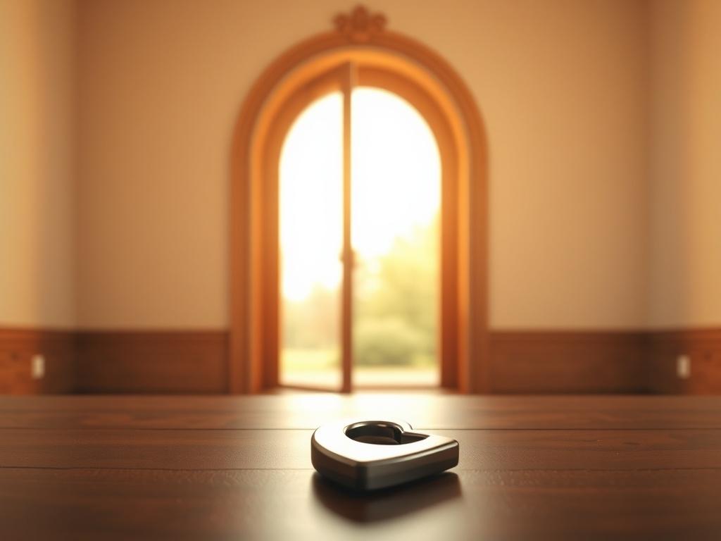 A beautiful, open doorway glowing with warm light, symbolizing the