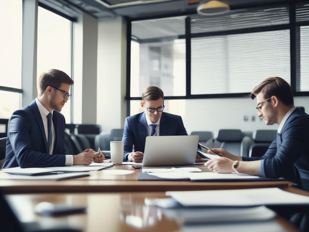 a close up shot of a team meeting with financial