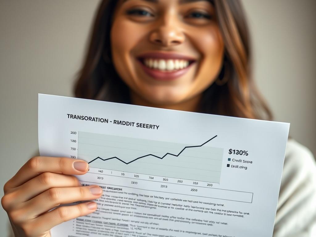 A close up shot of a smiling person holding a