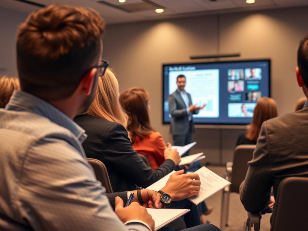 A close up shot of a client attending a workshop