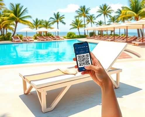 QR code reorder on sunbed