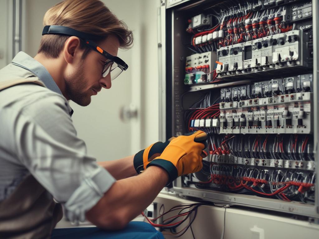 A hyper realistic close up of a skilled technician repairing