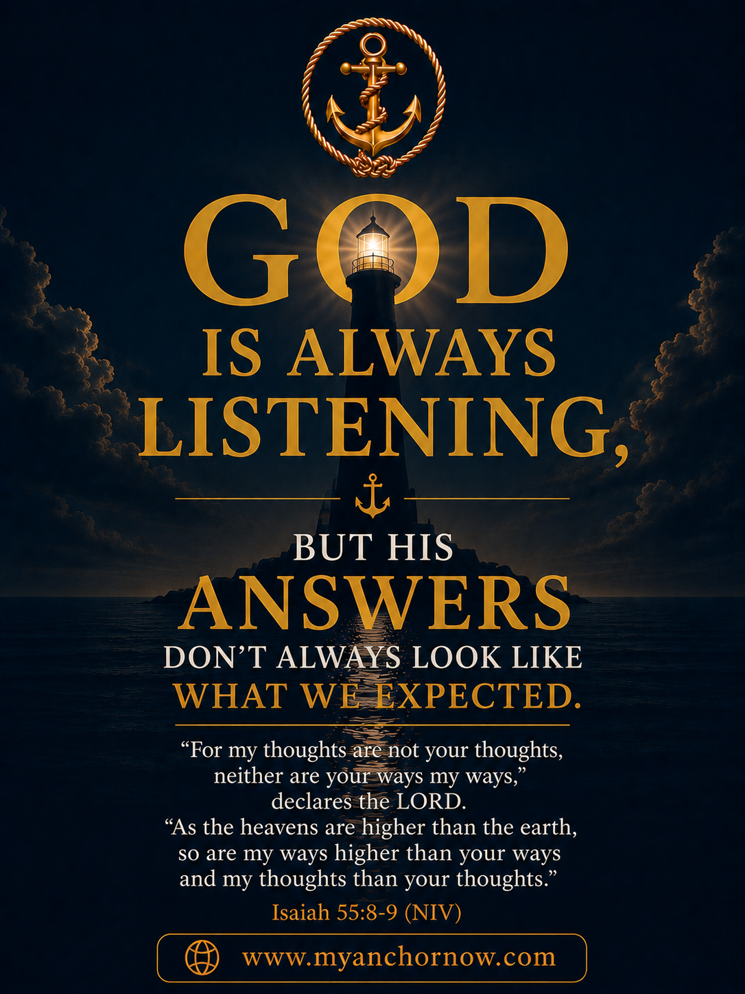 His Thoughts Are Higher Than Our Thoughts - Isaiah 55:8-9