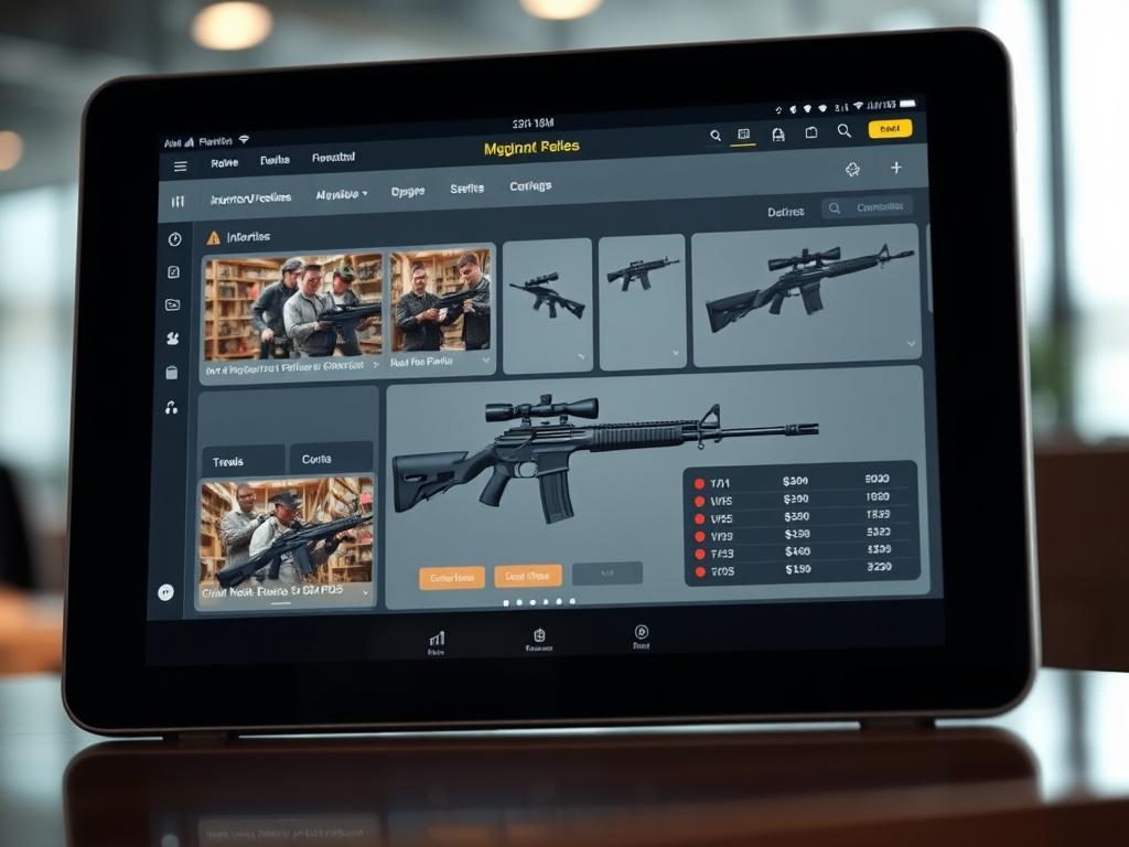 A hyper realistic close up of a digital inventory management